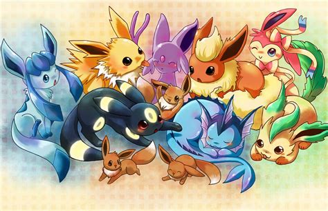 eevee evolutions  michellescribbles dtfdm cutest pokemon photo