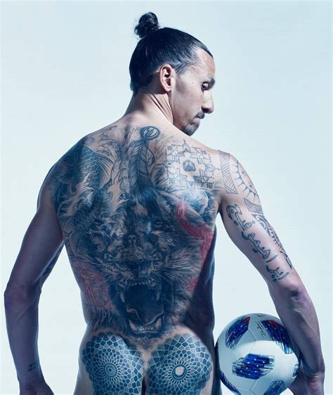 zlatan ibrahimovic shows off intricate buttock tattoos in naked snaps for espn body issue and