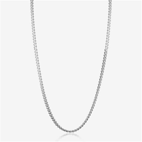 silver  solid curb chain warren james