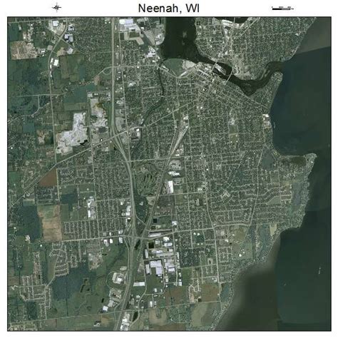 aerial photography map  neenah wi wisconsin