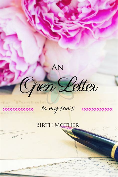 son  open letter   sons birth mother birth mother