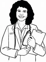 Doctor Female Drawing Getdrawings Coloring Pages sketch template
