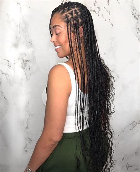 21 cool and trendy knotless box braids styles haircuts and hairstyles 2021