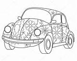 Voiture Coccinelle Carros Fusca Beetle Volkswagen sketch template