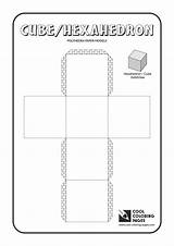 Coloring Pages Cube Paper Models Cool Solids Polyhedra Print sketch template