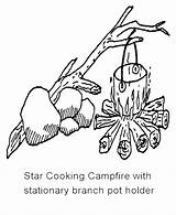 Campfire Campcraft Scout Sheets Star Activity Printable sketch template