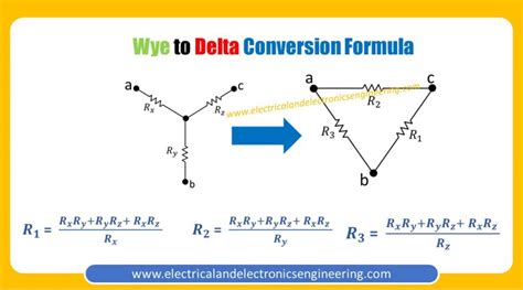 wye  delta conversion formula electrical  electronics engineering
