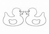 Duck Ducks Clipart Coloring Rubber Two Openclipart Pair Paradox Monochrome Chicken Photography Large Clipground sketch template