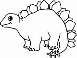 Coloring Stegosaurus Adorable Printable sketch template