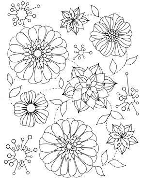 happy coloring easy flowers coloring book  adults  stefania miro