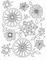 Coloring Pages Flowers Easy Adults Flower Adult Book Color Floral Colouring Patterns Print Sheets Background Designs Choose Board Miro Stefania sketch template