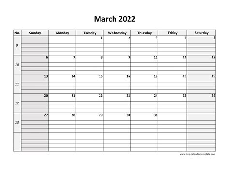 printable calendar march  templates  word excel  printable