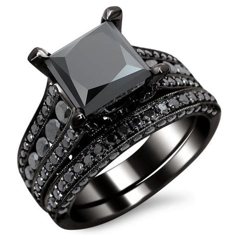 jewels evolees black diamond bridal set black gold wedding set