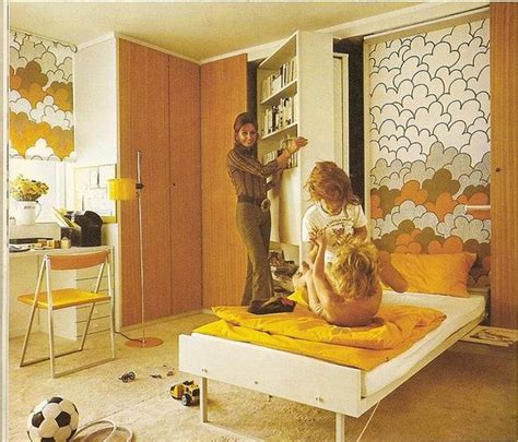 1970s bedroom design with german modular cupboards 70s decor retro