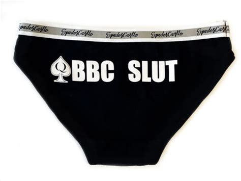bbc slut bikini panty with queen of spades symbol ebay