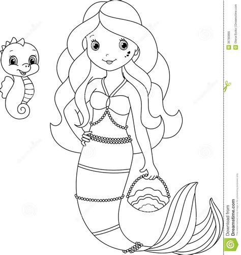 simple mermaid coloring pages  getcoloringscom  printable