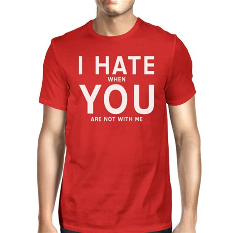 365 printing i hate you mens red t shirt humorous graphic round neck