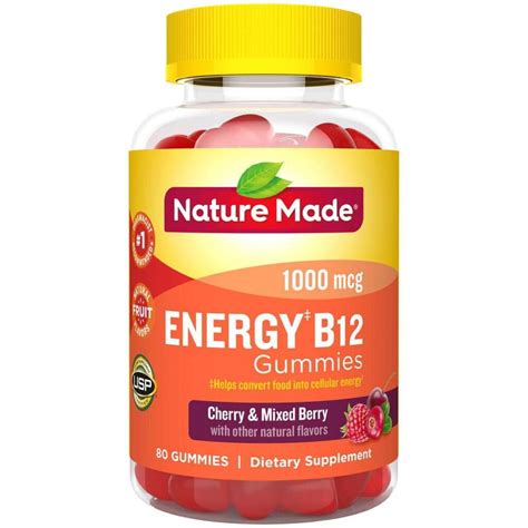 Nature Made Energy B12 1000 Mcg Gummies 80 Count Dover Mart