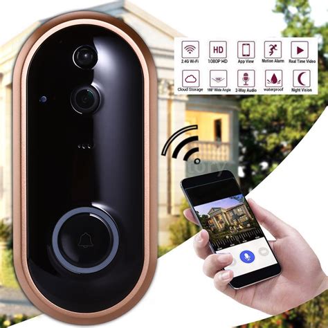 smart wifi door ring phone video door bell wi fi doorbell camera  apartments ir alarm