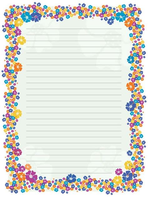lined paper  border   standard printable lined writing