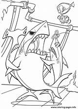 Nemo Finding Coloring Sharks Pages Three Printable Book Color sketch template