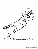 Coloring Pages Soccer Goal Ball Fifa Keeper Stopping Football Cup Goalkeeper Printable Colouring Sheets Print Sports Hellokids Index Hockey Color sketch template