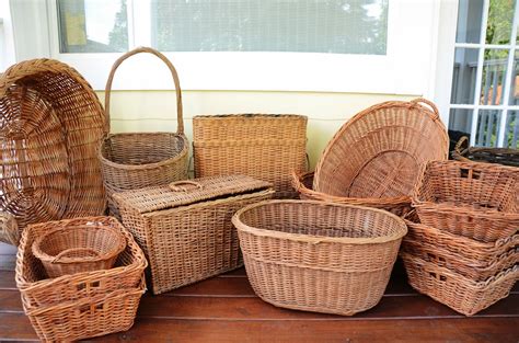 iron twine wicker baskets
