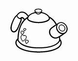 Coloring Teapot Para Tetera Colorear Pressure Pages Book Coloringcrew Choose Board Kitchen sketch template