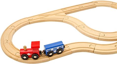 play wooden train tracks  pcs wooden train set  bonus toy trains train sets  kids