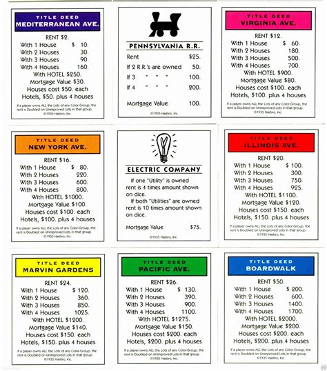 printable monopoly game cards naehkrimskrams