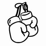 Boxing Gloves Sticker Coloring Window Bokshandschoenen Decal Stickers Clipart Pages Over Decals sketch template