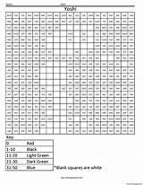Coloring Multiplication Pixel Math Pages Yoshi Printable Worksheet Nintendo Squares Color Number Worksheets Basic Fun Hard Print Kids Squared Addition sketch template