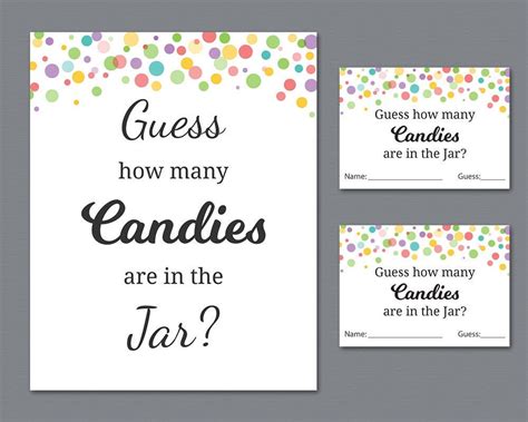 candy jar guessing game template