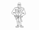 Coloring Officer Walkie Talkie Police Coloringcrew Handcuffs sketch template