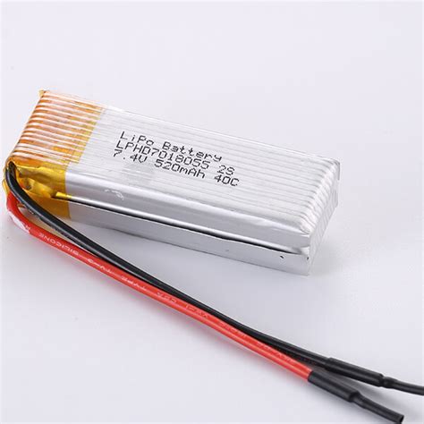 40c High Rate Discharge 7 4v Lipo Battery Packs 2s Lphd7018055 520mah