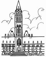 Canada Coloring Building Pages Parliament Colouring Buildings Ottawa Printable Sheets Houses Honkingdonkey Colour Birthday Print Choose Board Comments Entrance sketch template