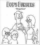 Burgers Coloring Bobs Pages Bob Official sketch template