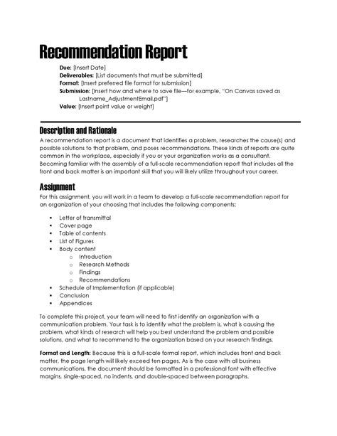 recommendation report  visual communication guy