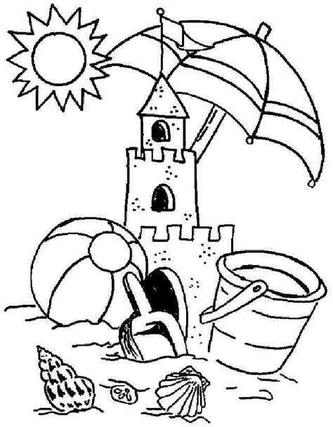 preschool summer coloring page getcoloringpagescom