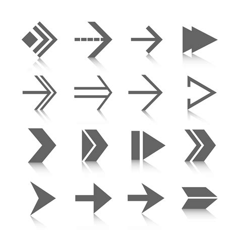 arrow symbols icons set  vector art  vecteezy
