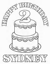 Birthday Coloring Pages Personalized Happy Printable Custom Name Bugatti Cupcake Chiron Cake Sydney Getcolorings Color Getdrawings Item Colorings Details Highest sketch template
