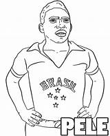 Coloring Pele Footballer Football Print Sheet sketch template