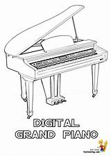 Coloring Pages Piano Popular sketch template