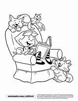Coloring Pages Clifford Reading Colouring Puppy Pals Emily Elizabeth Kids Library Printable Clipart Printables Templates Gif Clip Cartoon Howard School sketch template