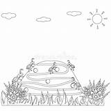 Ameisenhaufen Anthill Fuco Ants Illustrationen Vektoren sketch template