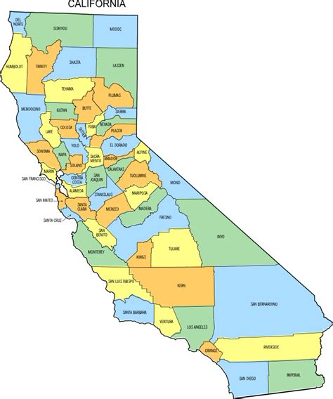 mapa de california y sus ciudades gratis en pdf para imprimir