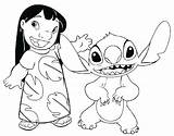 Stitch Coloring Pages Lilo Cute Colouring Disney Getdrawings sketch template