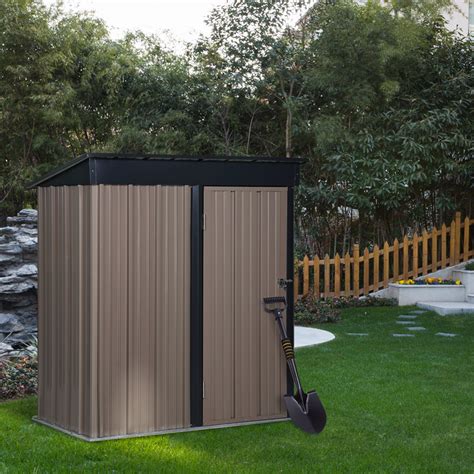 ainfox    ft steel storage shed  lean  roof