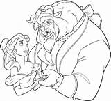 Beast Wedding Beauty Coloring Disney Pages Themed sketch template