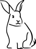 rabbit outline stock illustrations  rabbit outline stock